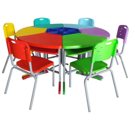 CONJUNTO SEXTAVADO 06 MESAS, 06 CADEIRAS 1 MESA CENTRAL (MARCA: MA - MODELO: CJ-TRA)